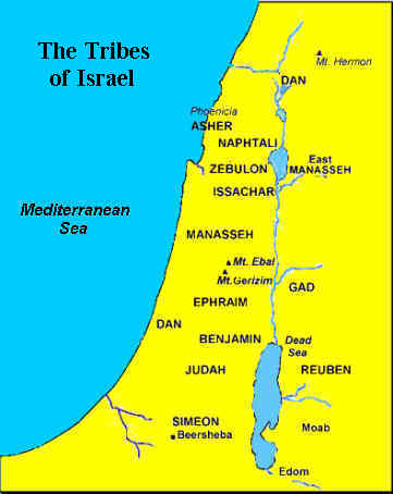 Map of Israel in the time of the united kingdom